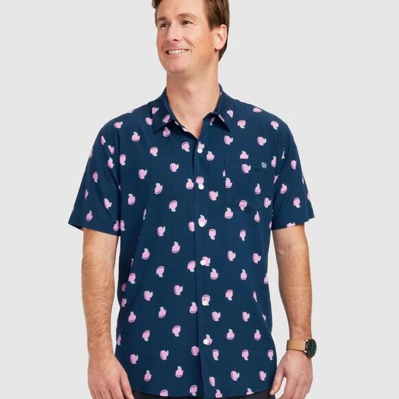 NWOT  Tispy Elves Hawaiian Shirt Playing for Peeps - Picture 2 of 4